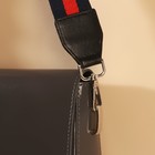 Ручка для сумки, стропа с кожаной вставкой, 139 ± 3 × 3,8 см, цвет синий/красный - фото 8192049