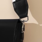 Ручка для сумки, стропа с кожаной вставкой, 140 × 3,8 см, цвет белый/чёрный/красный - Фото 5