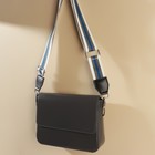 Ручка для сумки, стропа с кожаной вставкой, 140 × 3,8 см, цвет белый/серый/синий - Фото 4
