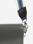 Ручка для сумки, стропа с кожаной вставкой, 140×3.8 см, белая, синяя - Фото 6