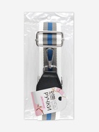 Ручка для сумки, стропа с кожаной вставкой, 140×3.8 см, белая, синяя - Фото 10