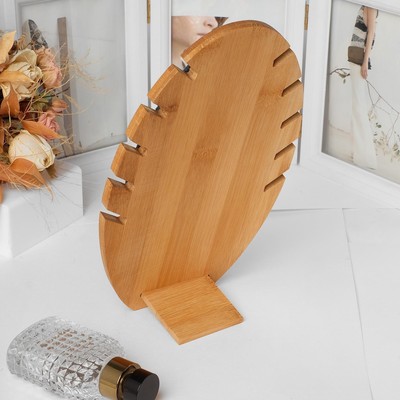 Подставка под кулоны , цепи «Овал» 5 мест, 16×7×27 см, цвет морской