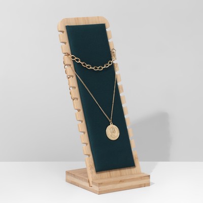 Подставка под цепочки QF, на 12 мест, 10×10×26, зелёная