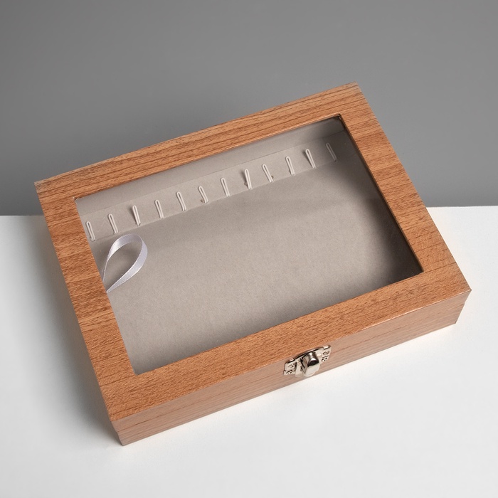 Шкатулка для украшений Amaya, 12 крючков, 20×15×4.5 - Фото 1