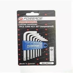 

Набор ключей Forsage F-5071T, Г-образные, TORX, с отверстием, 7 предметов