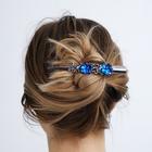 Зажим для волос "Дениз" 12,5 см синие цветы - Фото 4