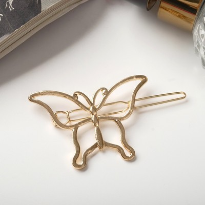 Зажим для волос "Джилли" бабочка, 6 см, микс