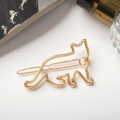 Зажим для волос "Джилли" кошка, 6 см, микс