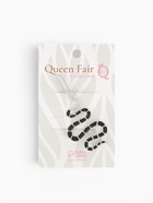 Зажим для волос QF «Змейка» 6 см, серебристо-чёрный - Фото 4