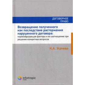 

Возвращение полученного как последствие расторжения нарушенного договора
