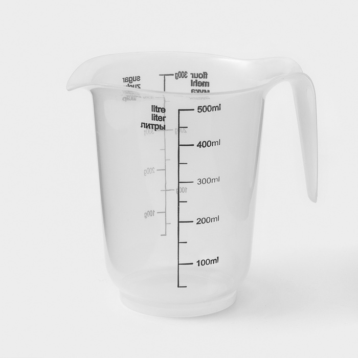 Кувшин мерный Plastic Centre, 500 мл, пластик, прозрачный - Фото 1