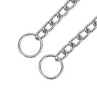 Ошейник - удавка металлический однорядный, 55 см, толщина проволоки 2.5 мм - Фото 3