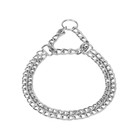 Ошейник - полуудавка металлический двухрядный, 50 см, толщина проволоки 2,5 мм - Фото 3