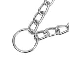 Ошейник - полуудавка металлический трехрядный, 50 см, толщина проволоки 2,5 мм - Фото 4