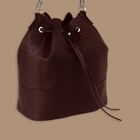 Утяжка для сумки, 85 × 0,8 см, цвет коричневый/серебряный - Фото 2