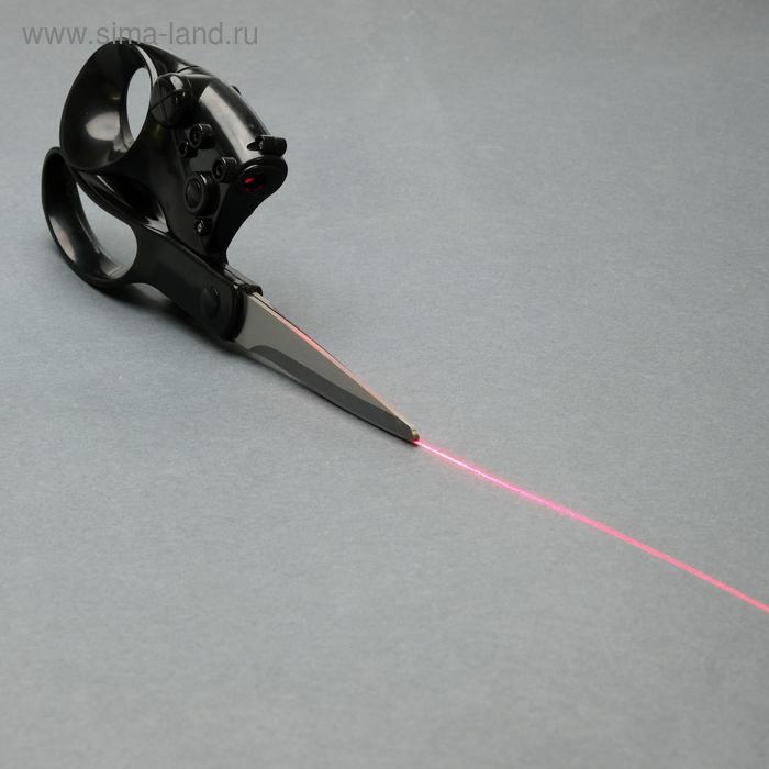 Ножницы с лазерным прицелом Irit IRPS-10, чёрные, от 3хAG13 - Фото 1