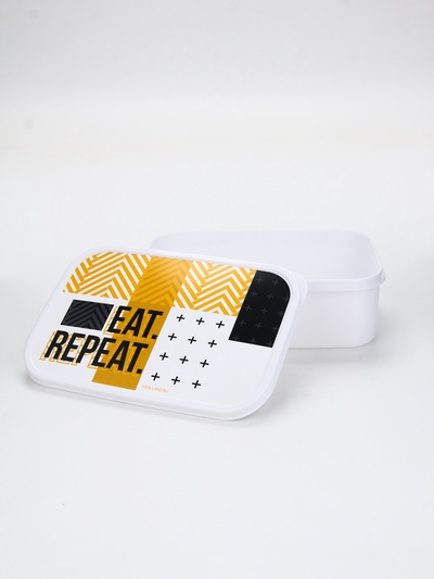 Ланч - бокс прямоугольный «EAT.REPEAT», 1200 мл