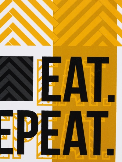 Ланч - бокс прямоугольный «EAT.REPEAT», 1200 мл