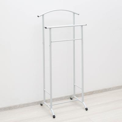 Вешалка костюмная «Стиль», 47×34,8×108 см, цвет белое серебро