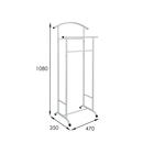 Вешалка костюмная «Стиль», 47×34,8×108 см, цвет белое серебро - Фото 5