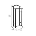 Вешалка костюмная «Стиль», 47×34.8×108 см, чёрная - Фото 5
