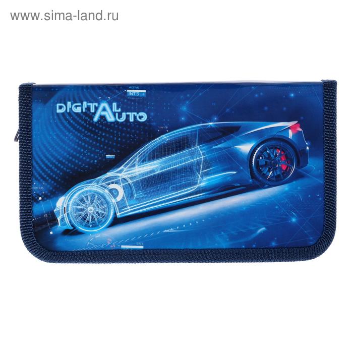 Пенал 1 секция, 110 х 190 мм, ламинированный картон, «Оникс», ПКК 03- 5, Digital auto - Фото 1