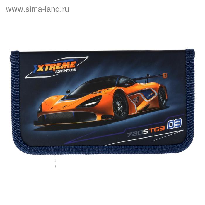Пенал 1 секция, 110 х 190 мм, покрытие soft-touch, «Оникс», ПКК 03- 6, Auto orange - Фото 1