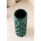 Ваза керамическая "Поли", настольная, зеленый, муар, 40 см 5426633