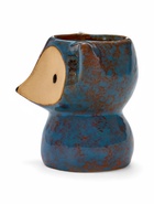 Декоративный горшок для цветов «Лисёнок Фред», керамический, 200 мл, 9×8.5×10 см, голубой 5274435