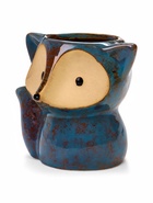 Декоративный горшок для цветов «Лисёнок Фред», керамический, 200 мл, 9×8.5×10 см, голубой 5274435