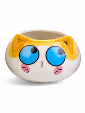Декоративный горшок для цветов «Котёнок», 200 мл, 8.7×5.8×6 см, керамика, МИКС, Greengo