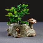 Кашпо "Пень с грибами" 15*12*8см - Фото 1