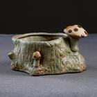 Кашпо "Пень с грибами" 15*12*8см - Фото 2