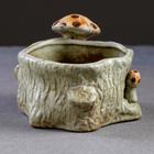 Кашпо "Пень с грибами" 15*12*8см - Фото 3