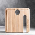 Доска для подачи сыра и вина, 28×28×2 см, массив ясеня - Фото 1