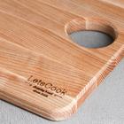Доска для подачи сыра и вина, 28×28×2 см, массив ясеня - Фото 5