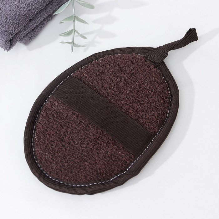 Спонж «Хлопок и джут», 12×14 см, МИКС - Фото 1