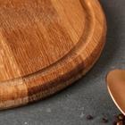 Доска разделочная, для подачи пиццы, d=25 см, массив дуба - Фото 4