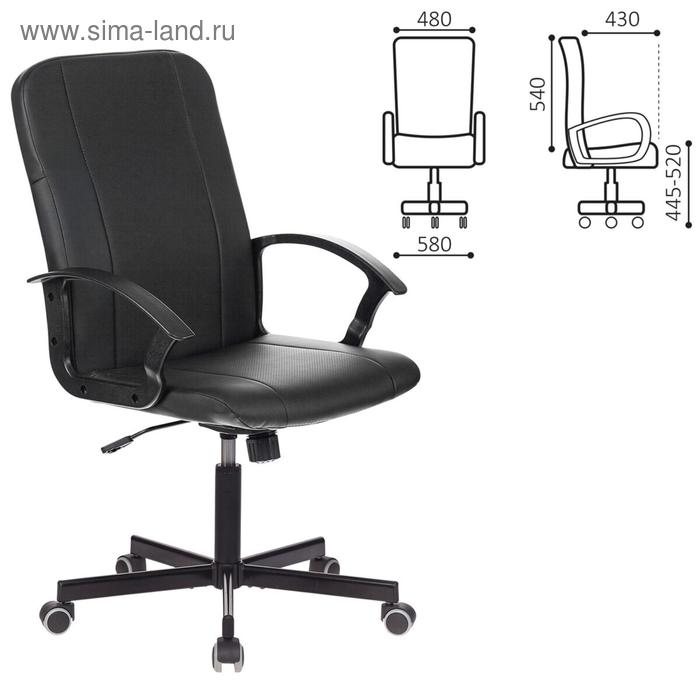 Кресло офисное BRABIX "Simple EX-521", экокожа, черное, 532103 - Фото 1