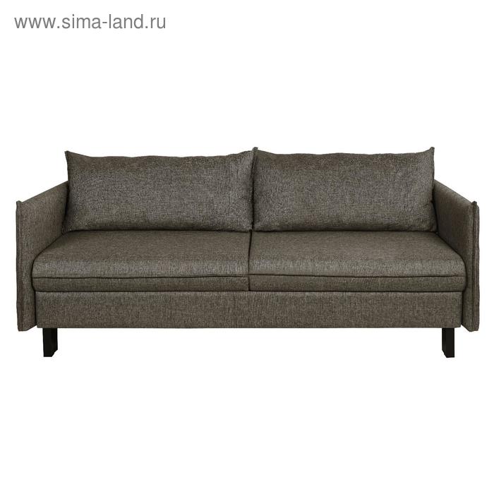 Диван "Матис" с подлокотниками, ткань рогожка Dark Gold С/М 1300х1950 - Фото 1