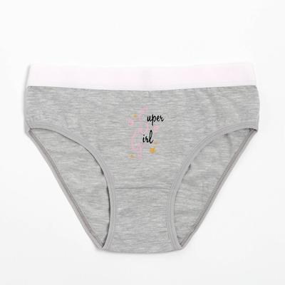 Трусы для девочки, цвет серый, рост 128-134 см