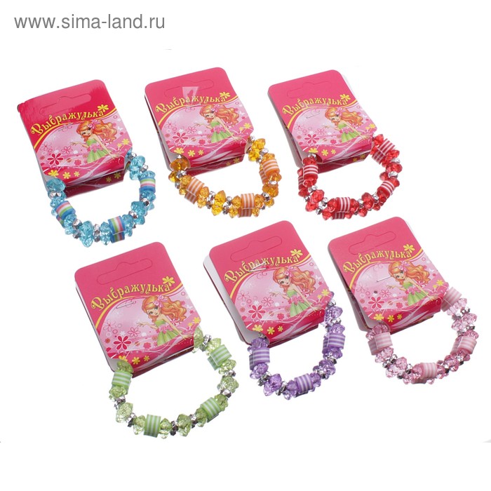 Браслет детский "Выбражулька" полосатый леденец, цвет МИКС - Фото 1