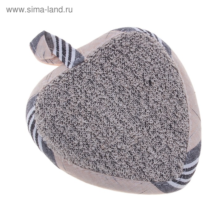 Мочалка-скрабер для тела «Розмари. Сердце», махровая, с петлёй - Фото 1