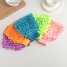 Варежка для уборки Доляна «Букли», микрофибра односторонняя, 15×20 см, МИКС - Фото 2