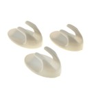 Крючок на липучке «Овал», 3 шт, цвет белый - Фото 1