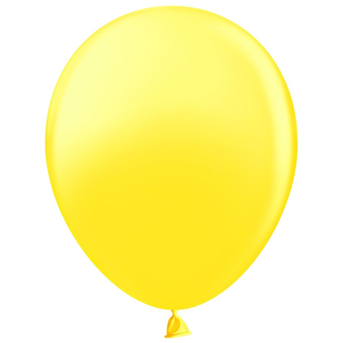 Воздушные шары латексные 12", 100 шт., жёлтые - Фото 1