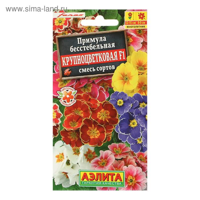Семена цветов Примула "Крупноцветковая", смесь окрасок, F1, 7 шт - Фото 1