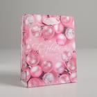 Пакет ламинированный вертикальный «Розовые шарики», S 12 × 15 × 5.5 см - Фото 1
