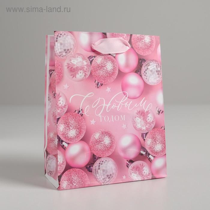 Пакет ламинированный вертикальный «Розовые шарики», S 12 × 15 × 5.5 см - Фото 1