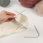 Спицы для вязания, изогнутые, с тефлоновым покрытием, d = 3 мм, 20,5 см, 3 шт - Фото 3